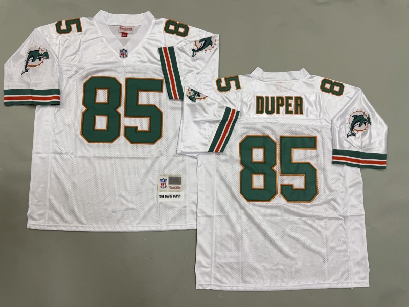 Men 2025 Miami Dolphins #85 Duper white Throwback Limited NFL Jersey style 002